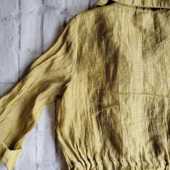 Ruby Rd. Petite gold lightweight linen jacket size 12p - Picture 3 of 13